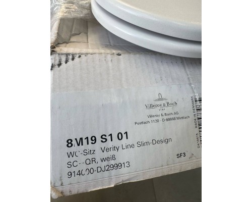 Сиденье для унитаза, Villeroy&Boch, Verity Line, шг 375-560, цвет-альпийский белый ( Поврежденный)