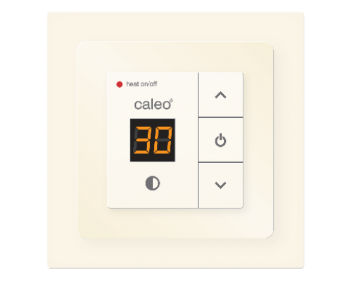 Терморегулятор CALEO 720 бежевый с адаптерами, встраиваемый цифровой