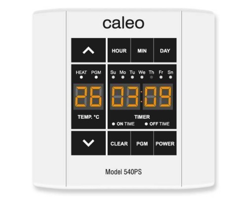 Терморегулятор CALEO 540PS накладной цифровой, програ ммируемый, 4 кВт
