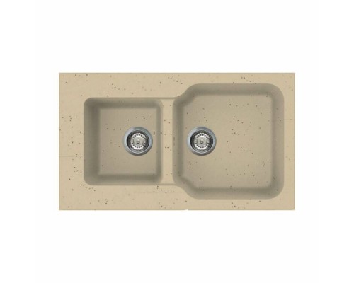 Мойка, OMOIKIRI, Maru, шгв 860-500-220, отверстия для смесителя-6 промаркированных, чаши-2, цвет-шампань