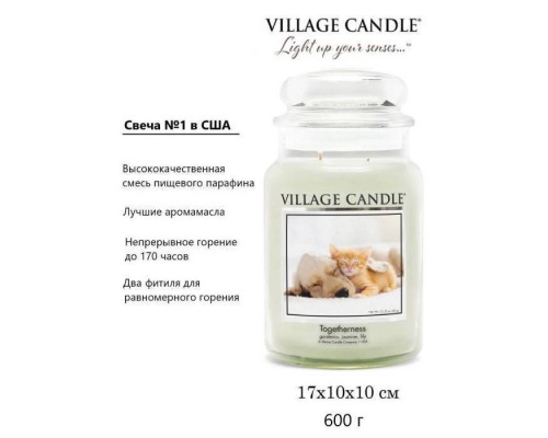 Декоративная свеча Village Candle Единение (602 грамма)