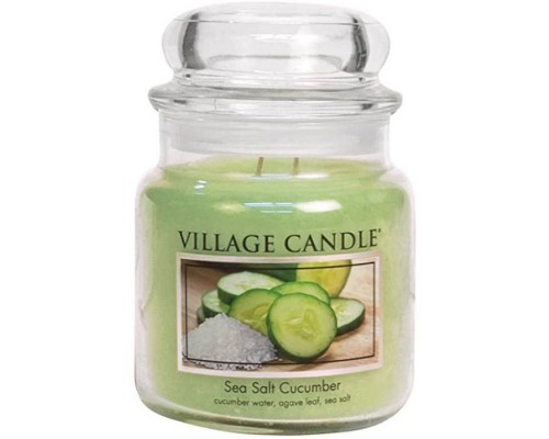 Декоративная свеча Village Candle Огурец и морская соль (389 грамм)
