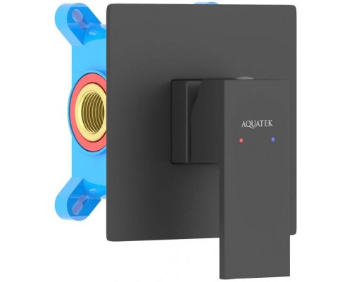 AQ1666MB ЛИБРА смеситель для душа 1 режим (внешняя и скрытая часть), матовый черный AQ1666MB