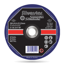 Абразивный шлифовальный диск Sonnenflex Silverstar 125x6,0x22,23 AS24PBF F27 SiS STEEL (00161)