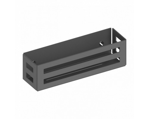 24954370000 UNIVERSALARTIKEL Корзинка для мыла, настенный монтаж, съёмная, со скрытым креплением, со сливными прорезями, черный матовый 24954370000