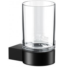 14950379000 PLAN Держатель стакана, в комплекте с хрустальным стаканом, чёрный матовый 14950379000