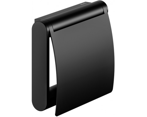 14960370000 PLAN Держатель для туалетной бумаги с крышкой, чёрный матовый 14960370000
