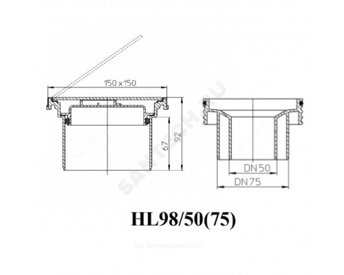 Ревизия-прочистка PP-B кор б/н Дн50 для НПВХ и PP-H HL HL98/50