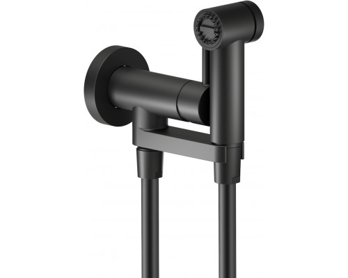 AV00600BM Комплект для гигиенического душа встроенный (смеситель + гигиеническая лейка + шланг) матовый черный AV00600BM