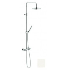 LV00030/50WM LIVE термостатическая душевая система, верхний душ 20 см, матовый белый LV00030/50WM