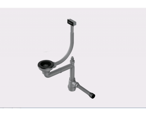 Слив-перелив, OMOIKIRI, WK-1, для одночашевых моек, цвет-графит (Graphite)