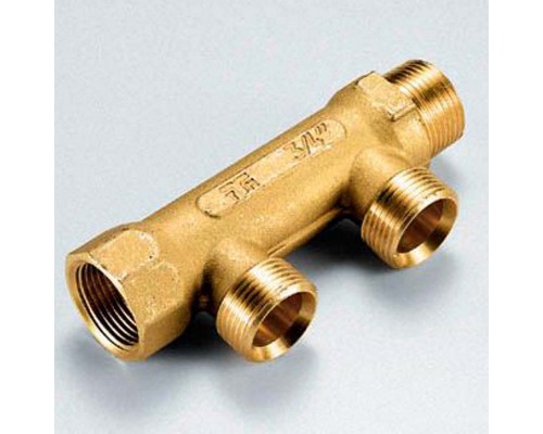 Коллектор НВ 1" TIEMME 2 выхода 3/4"ЕК 50мм