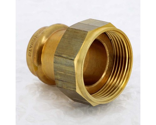 Муфта пресс-В с накидной гайкой плоская прокладка бронза Profipress G VIEGA 28х1"1/4