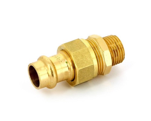 Муфта пресс-Н IBP 15 х 1/2" с разъемным соединением бронза Муфта пресс-Н IBP 15 х 1/2" с разъемным соединением бронза