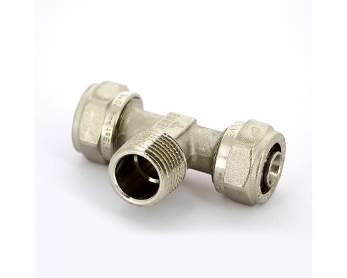 Тройник обжим-Н никелированный TIEMME 16х1/2"х16