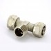 Тройник обжим-Н никелированный TIEMME 16х1/2"х16