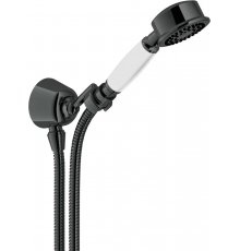 AD143/7FLP душевой набор с шланговым подсоединением, глянцевый черный AD143/7FLP
