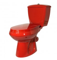 43360110202 Унитаз-компактЭлиссаСтандарт/ красный, нижний подвод воды, косой выпуск (старый арт. 43360130202) 43360110202