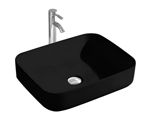 AQ5515-MB ВЕГА раковина 500390130 для установки на столешницу, матовый черный AQ5515-MB