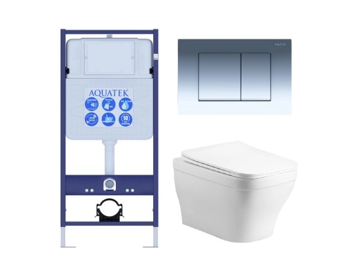 Set AQUATEK АМАДЕО cm (рама AQUATEK Standard INS-0000012 с звукоиз.прокладкой+крепеж KKI-0000002+кнопкаKDI-0000010+унитаз АМАДЕО AQ1180-00 с крышкой SET AQUATEK АМАДЕО cm-010 4в1
