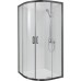AQ ARI RO 10020BL Душевой уголок 1/4 круга, двери раздвижные 1000x1000x2000, профиль черный, стекло прозрачное AQ ARI RO 10020BL