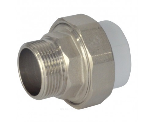 Муфта PP-R бел комб разъем Дн20х1/2" НР усилен VALFEX 10156015У