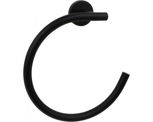 AQ4012MB ВЕГА полотенцедержатель кольцо, матовый черный AQ4012MB