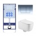 SET AQUATEK ЛУГАНО 4в1 (рама AQUATEK Standard INS-0000012+ крепеж KKI-0000002+клавиша KDI-0000010+унитаз ЛУГАНО AQ2002-00 с тонким сиденьем soft-close SET AQUATEK ЛУГАНО 4в1