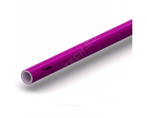 Труба PE-Xa/EVOH pink Дн32х4,4 Ру10 Т95C 50м Рехау 11360723050