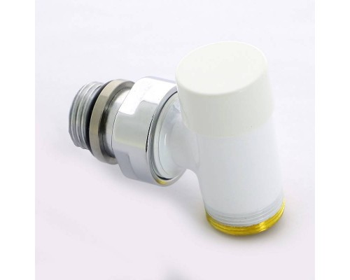Вентиль обратный Carlo Poletti Compact угловой НН 1/2" х М24 х 19 цвет белый