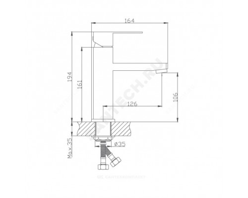 Смес/умыв однор лит/изл гайка Haiba HB10803