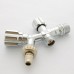 Вентиль двойной Н 1/2" х 1/2" х 3/4" Uni-Fitt для подкл. бачков / смес, со штуцером хром