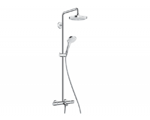 Душевая стойка, Hansgrohe, Croma Select E, цвет-белый/хром