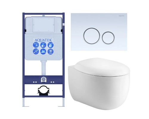 SET AQUATEK АЛЬТАИР-015 4в1 (рама AQUATEK Standard INS-0000012+крепеж KKI-0000002+клавиша KDI-0000015+унитаз АЛЬТАИР AQ1980-00 с тонким сиденьем soft- SET AQUATEK АЛЬТАИР cm-015 4в1