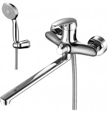 LM0451CLINARAСмеситель универсальный с плоским изливом 300 мм, дивертор с керамическими пластина LM0451C