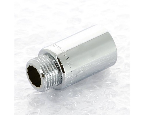 Удлинитель НВ хромированный UNI-FITT 1/2"x40мм Удлинитель НВ хромированный UNI-FITT 1/2"x40мм