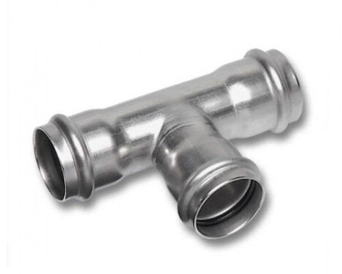 Тройник, Sanha, NiroPress 316L, 88,9×54x88,9 ВПр, 9130.3 Тройник, Sanha, NiroPress 316L, 88,9×54x88,9 ВПр, 9130.3