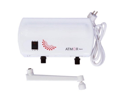 Водонагреватель электрический проточный Ariston 5 кВт кран Atmor Basic 5 (220)
