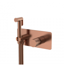 Boheme Stick Гигиенический душ со шлангом 150см, внутренней частью и держателем, цвет:copper brushed 127-CB