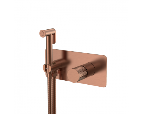Boheme Stick Гигиенический душ со шлангом 150см, внутренней частью и держателем, цвет:copper brushed 127-CB