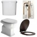 871111+878011+BOBR+MS87NC CLASSIC SET Приставной унитаз со сливом в стену+Бачок верхний+Смывной механизм с высокой трубой БРОНЗА+Сиденье Орех грецкий SET_CLASSIC_BR
