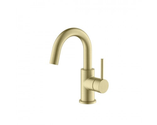 AQ1307BG ЕВРОПА смеситель для раковины, без донного клапана, шлиф. золото AQ1307BG