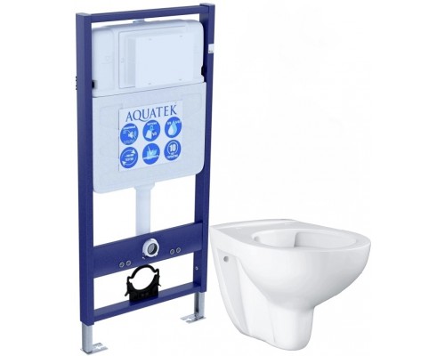 SET AQUATEK КЛАССИК T (рама AQUATEK Standard INS-0000012(без клавиши и крепежа)+унитаз КЛАССИК AQ1112T-00 TORNADO с тонким сиденьем soft-close SET AQUATEK КЛАССИК T