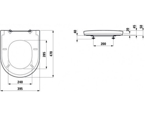 THE NEW CLASSIC 8.9185.1.000.000.1 Сиденье с крышкой, съемное,механизм мягкого закрывания 8.9185.1.000.000.1