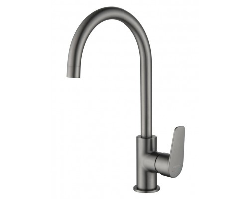 AQ1182BGM БЕТТА смеситель для кухни, оружейная сталь (шлиф. черный хром) AQ1182BGM