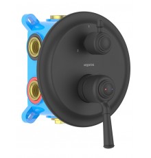 AQ1547MB КЛАССИК смеситель для ванны 3 режима (внешняя и скрытая часть), матовый черный AQ1547MB