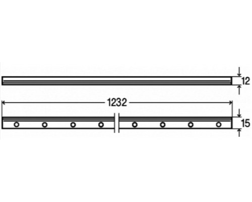 761974 Advantix Vario Плиточная окантовка L=1232мм, цвет матовый (для 736736, 736552), модель 4982.84 761974