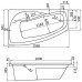 1.WH11.1.991 МАЙОРКА XL 160х95 ванна асимметричная акриловая левосторонняя белая 1.WH11.1.991