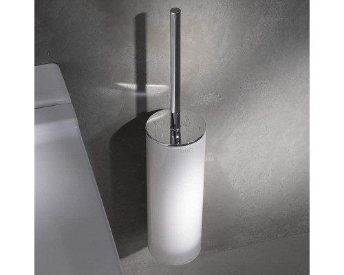 11564009000 EDITION 400 Хрустальная колба для туалетного ёршика, матовая, хром 11564009000