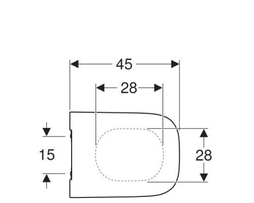 500.688.01.1 Smyle Square Сиденье для унитаза Slim сэндвич, антибактериальное, с механизмом плавного закрывания SoftClose, с быстросъемным креплением 500.688.01.1